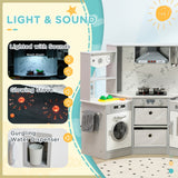 Toy kitchen water dispenser feature