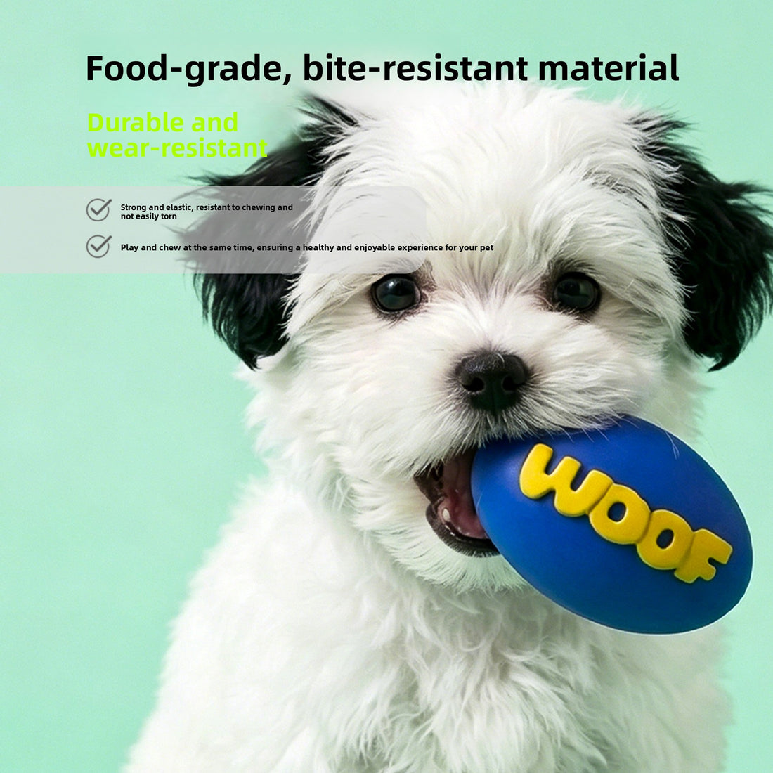 Durable WOOF Epoxy Pet Chew Toy