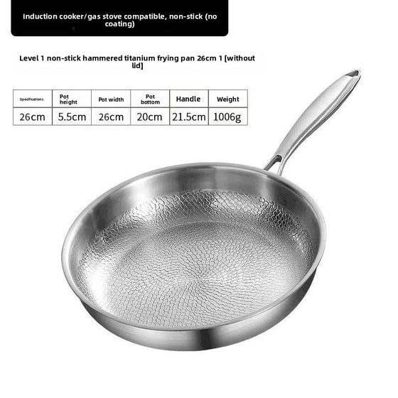 Titanium Induction Frying Pan with Optional Glass Lid