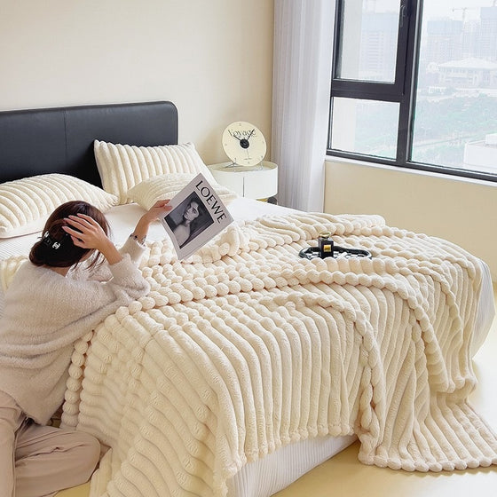Coral fleece bed sheet blanket