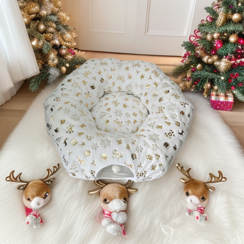 S-shaped Christmas cat tunnel bed, photo 8