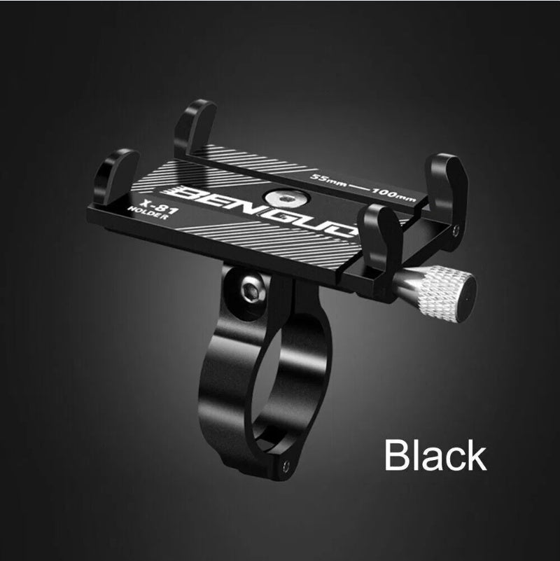 Aluminum bike phone mount in silver color