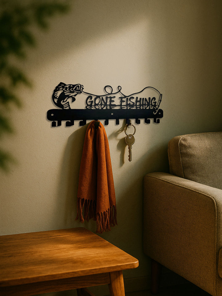 Black Metal Wall Hook Decorative Organizer for Home