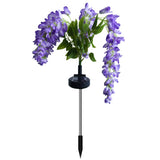 Solar powered wisteria flower garden light