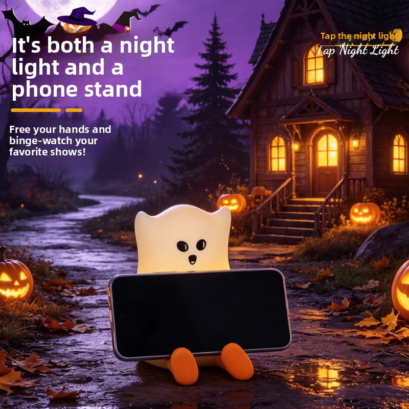 Halloween Pumpkin Silicone Night Light with Touch Control