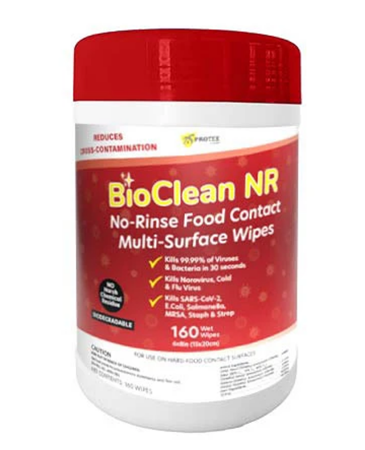 BioClean NR No-Rinse Food Contact Multi-Surface Wipes