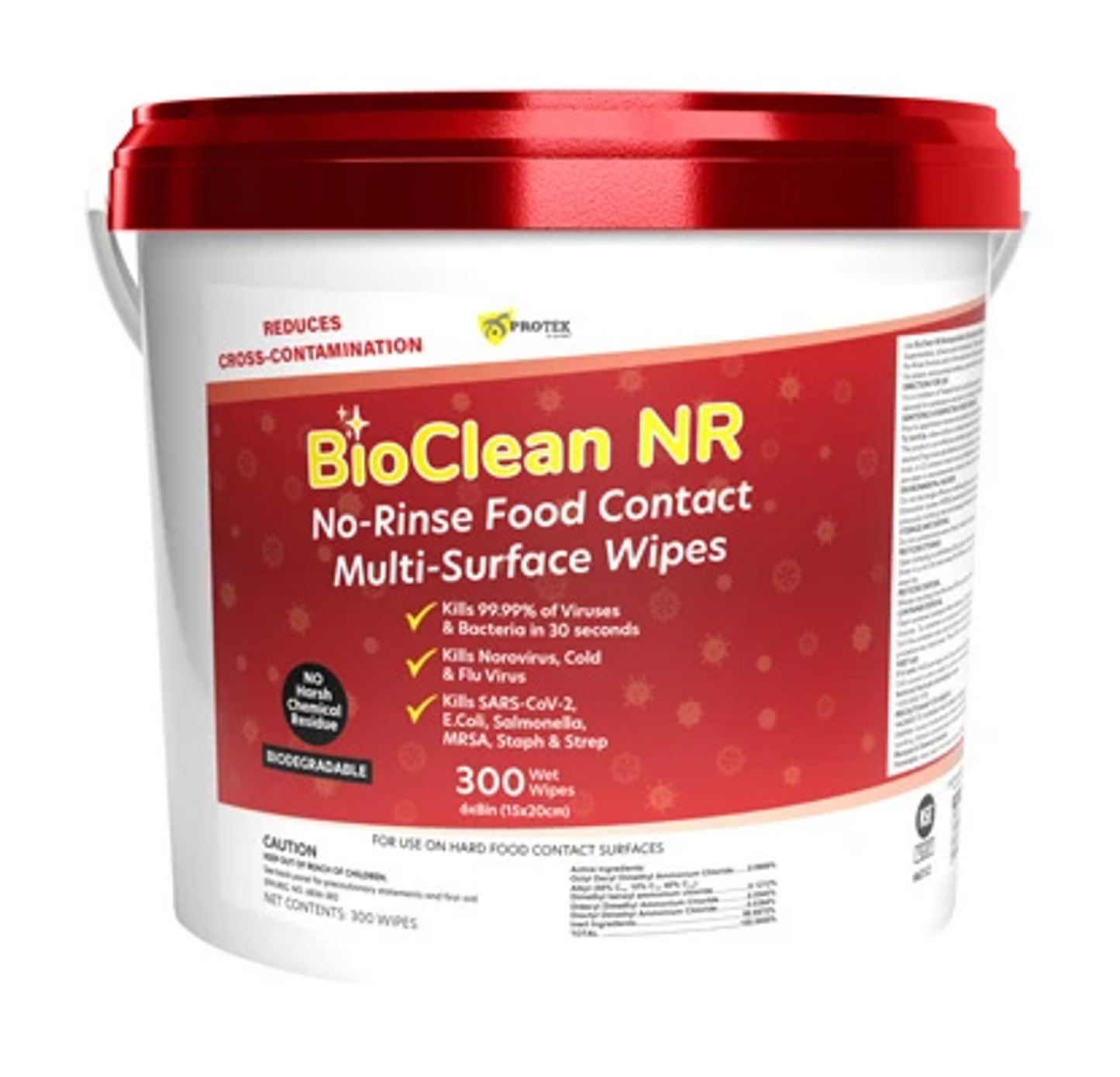BioClean NR No-Rinse Food Contact Multi-Surface Wipes