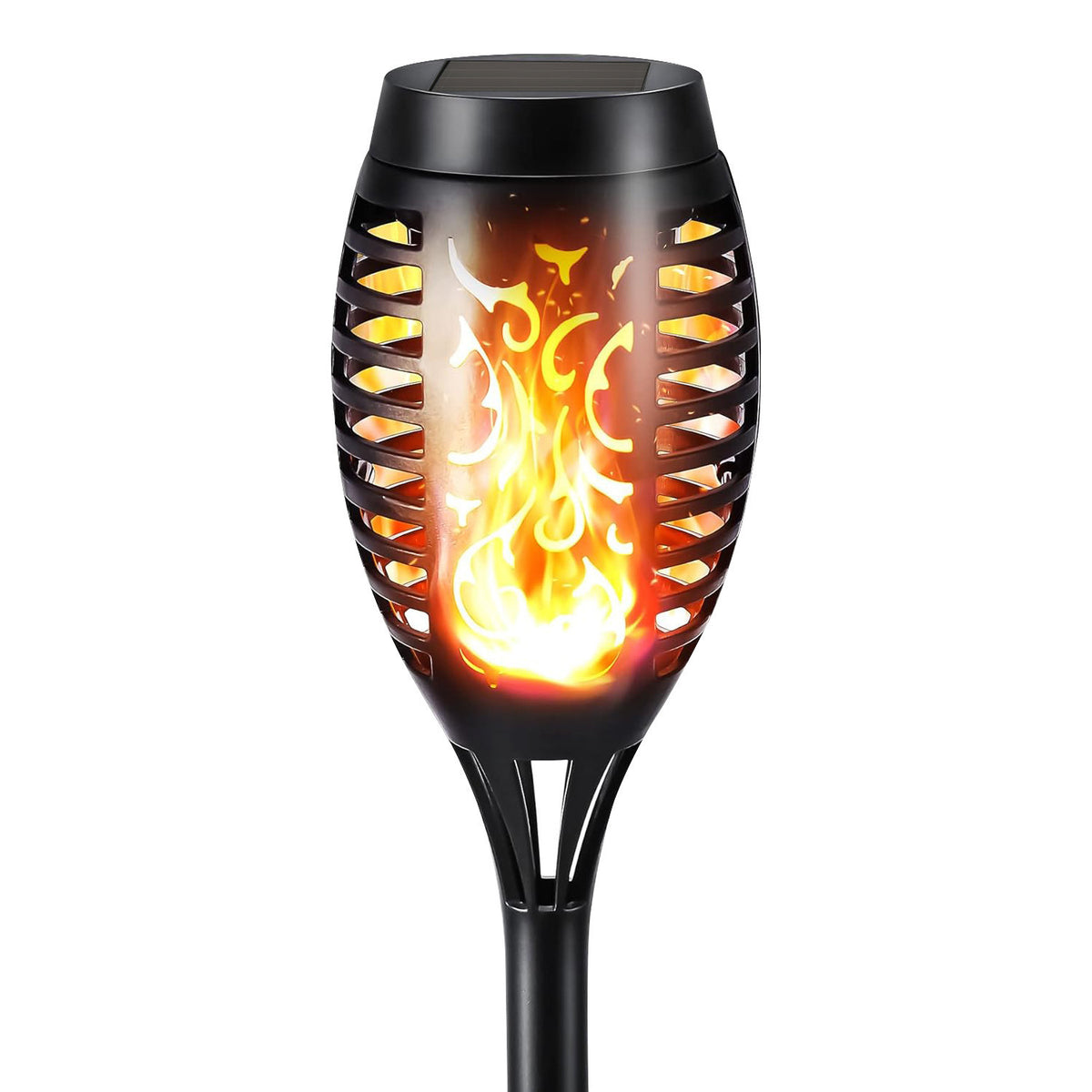 Solar Powered LED Flame Garden Light