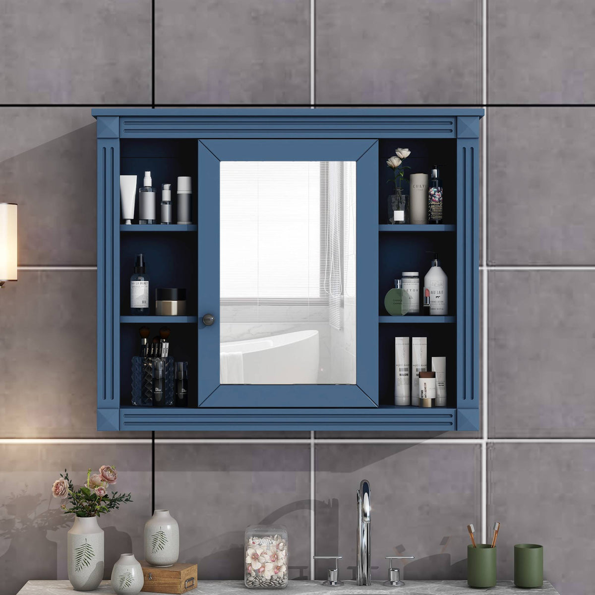 Modern Wall Mounted Bathroom Mirror Storage Cabinet8