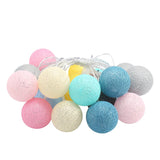LED cotton thread lanterns, hung on shelf