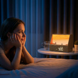 Simulated sunrise alarm clock