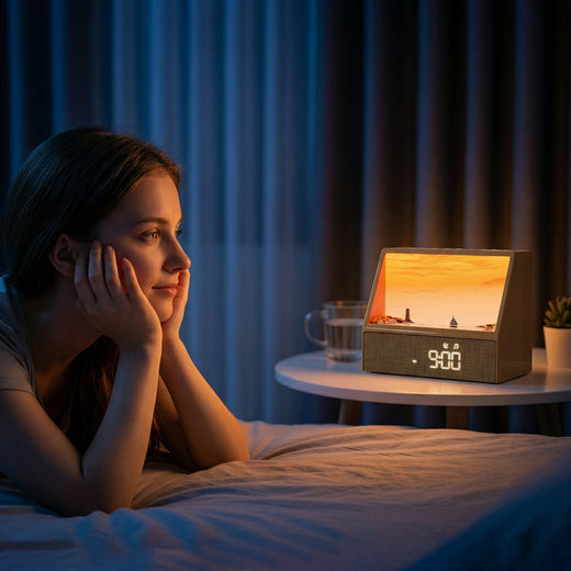 Simulated sunrise alarm clock