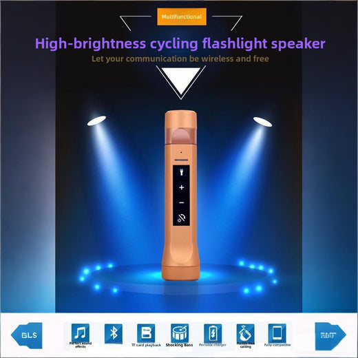 Multifunctional LED Bluetooth Speaker with Flashlight and Power Bank
