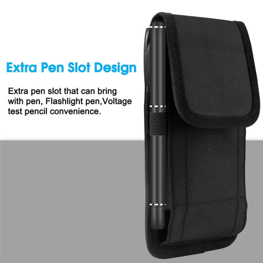 Phone holster with phone inserted