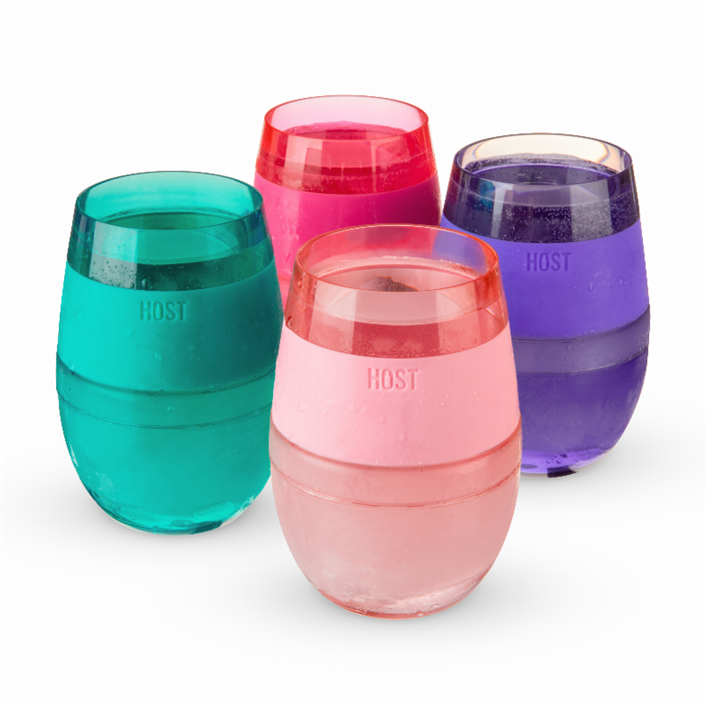 Host Wine Freeze Translucent Cooling Cups, Set of 4