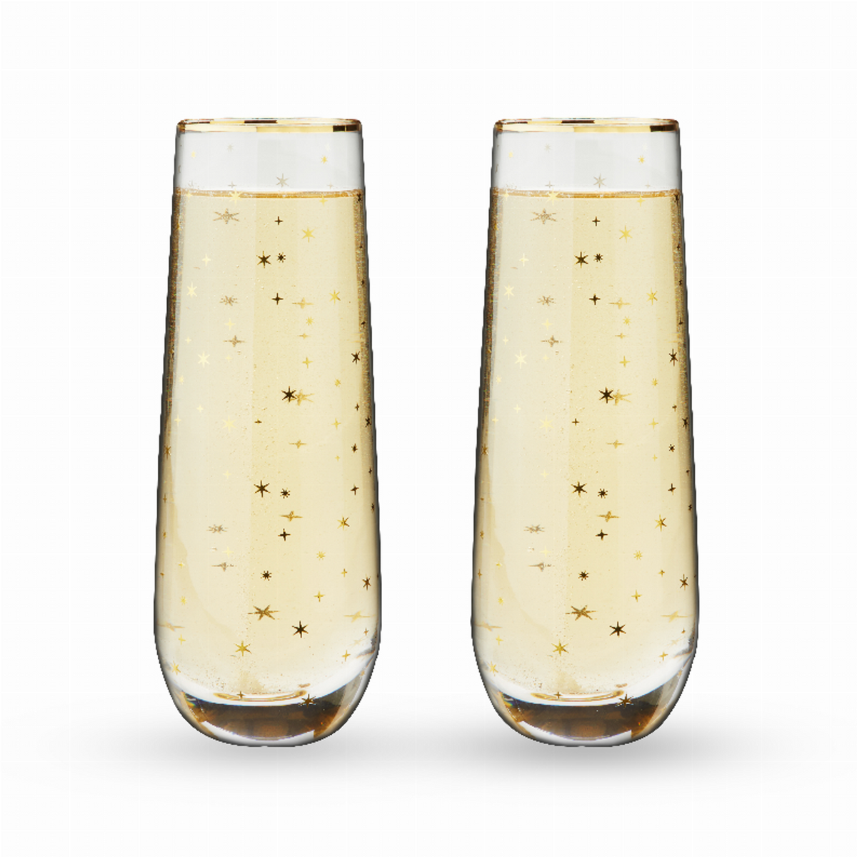 Starlight Stemless Champagne Flute Set by Twine