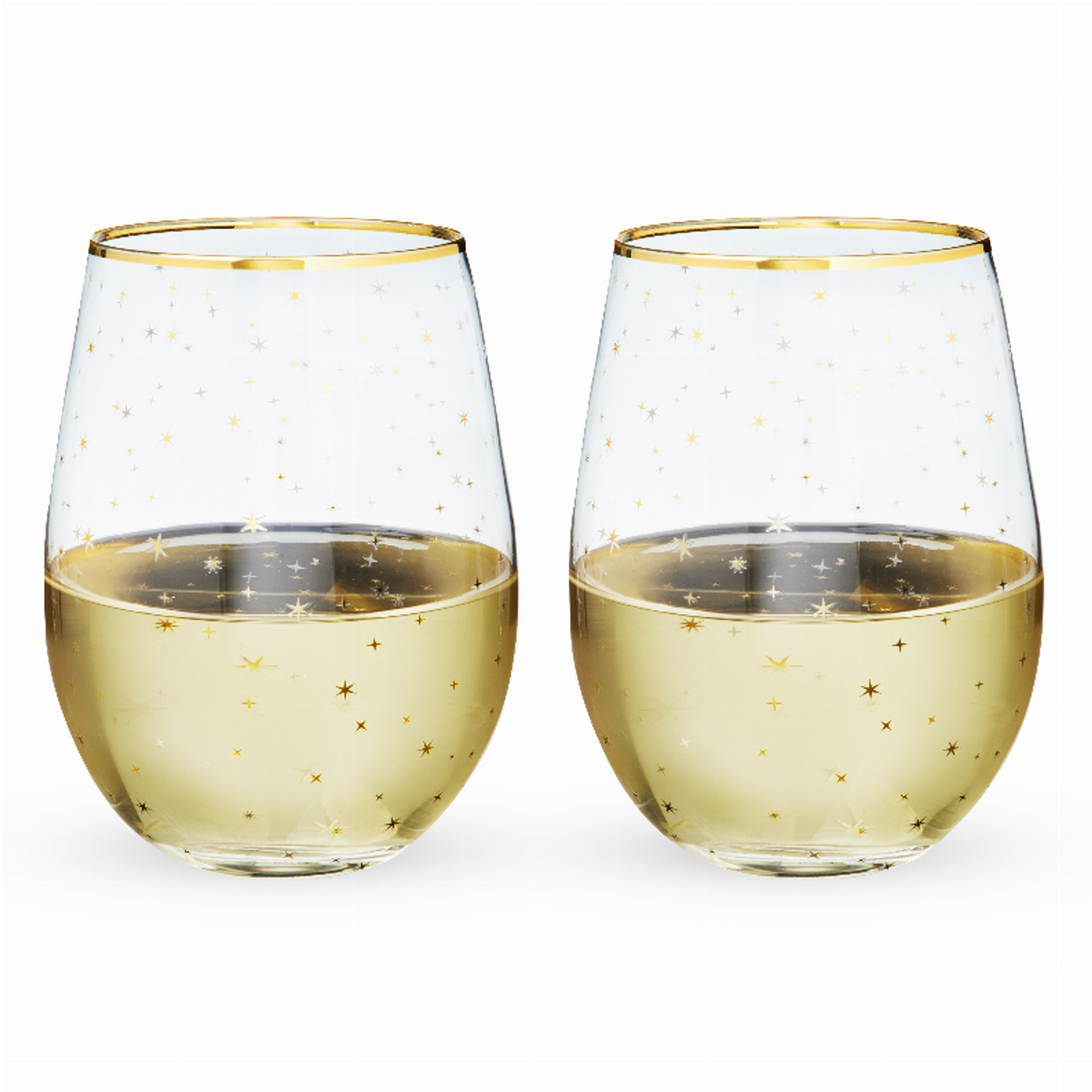 Starlight Stemless Wine Glass Set by Twine