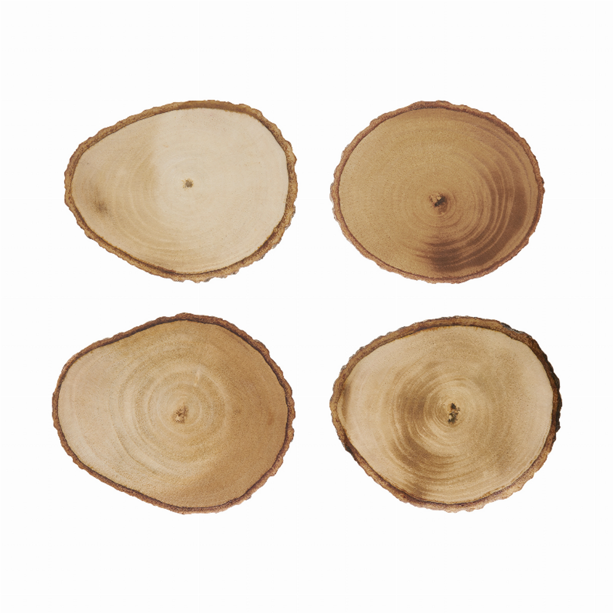 Twine Log Slice Coasters, Set of 4