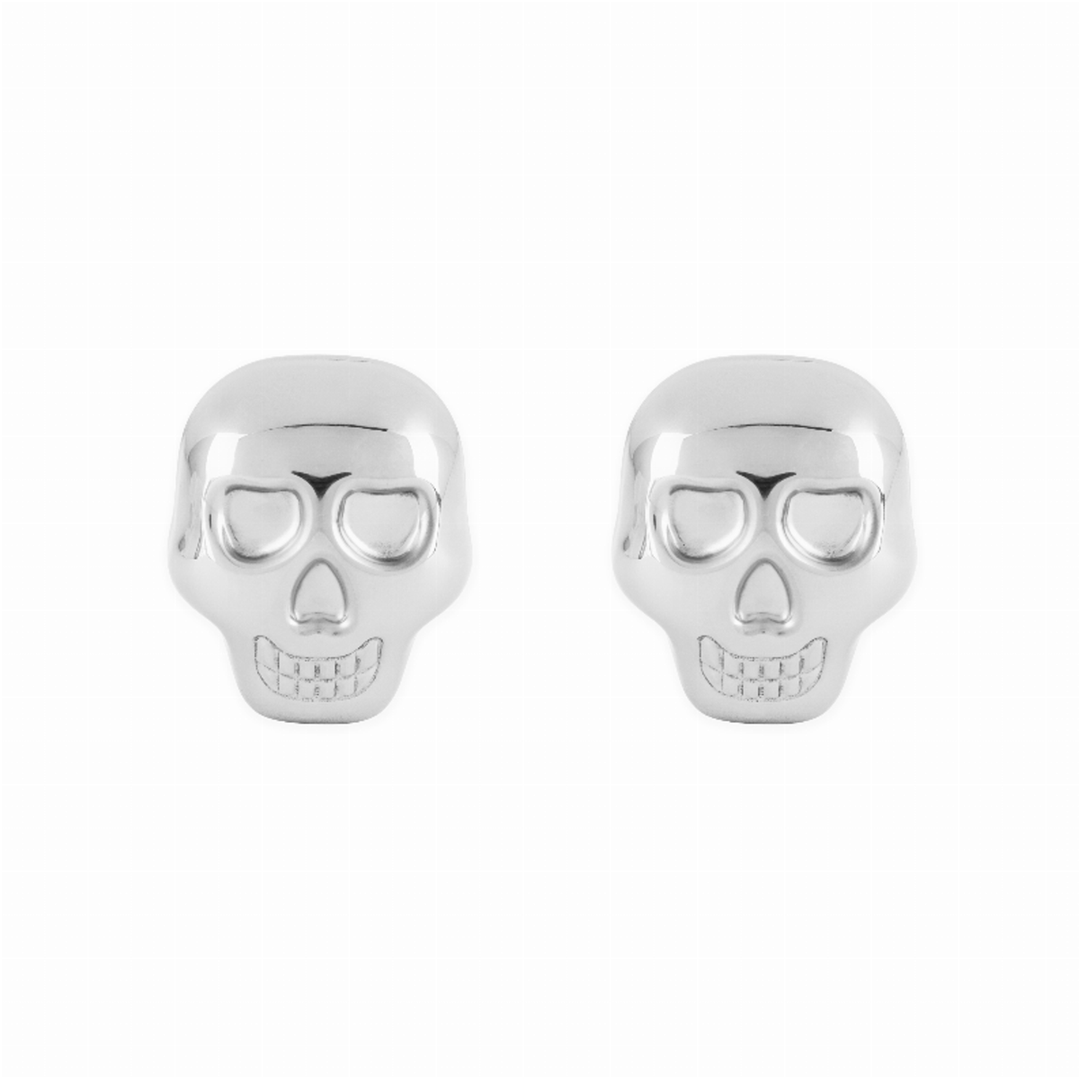 Foster & Rye Stainless Steel Skull Glacier Rocks, Set of 2