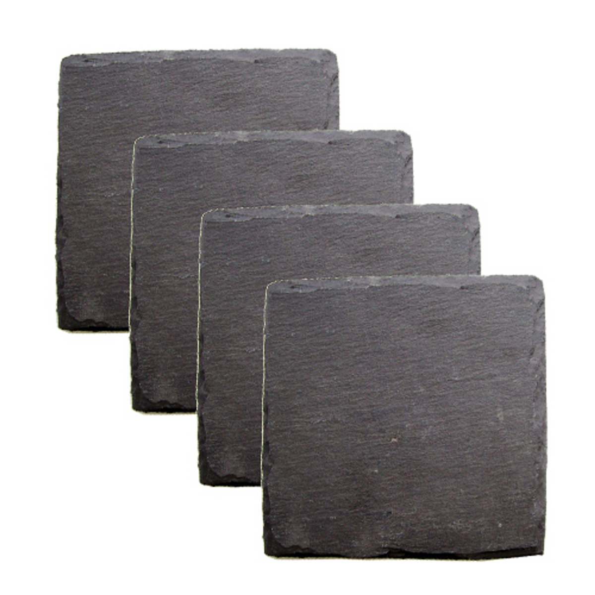 Twine Square Slate Coasters, Set of 4