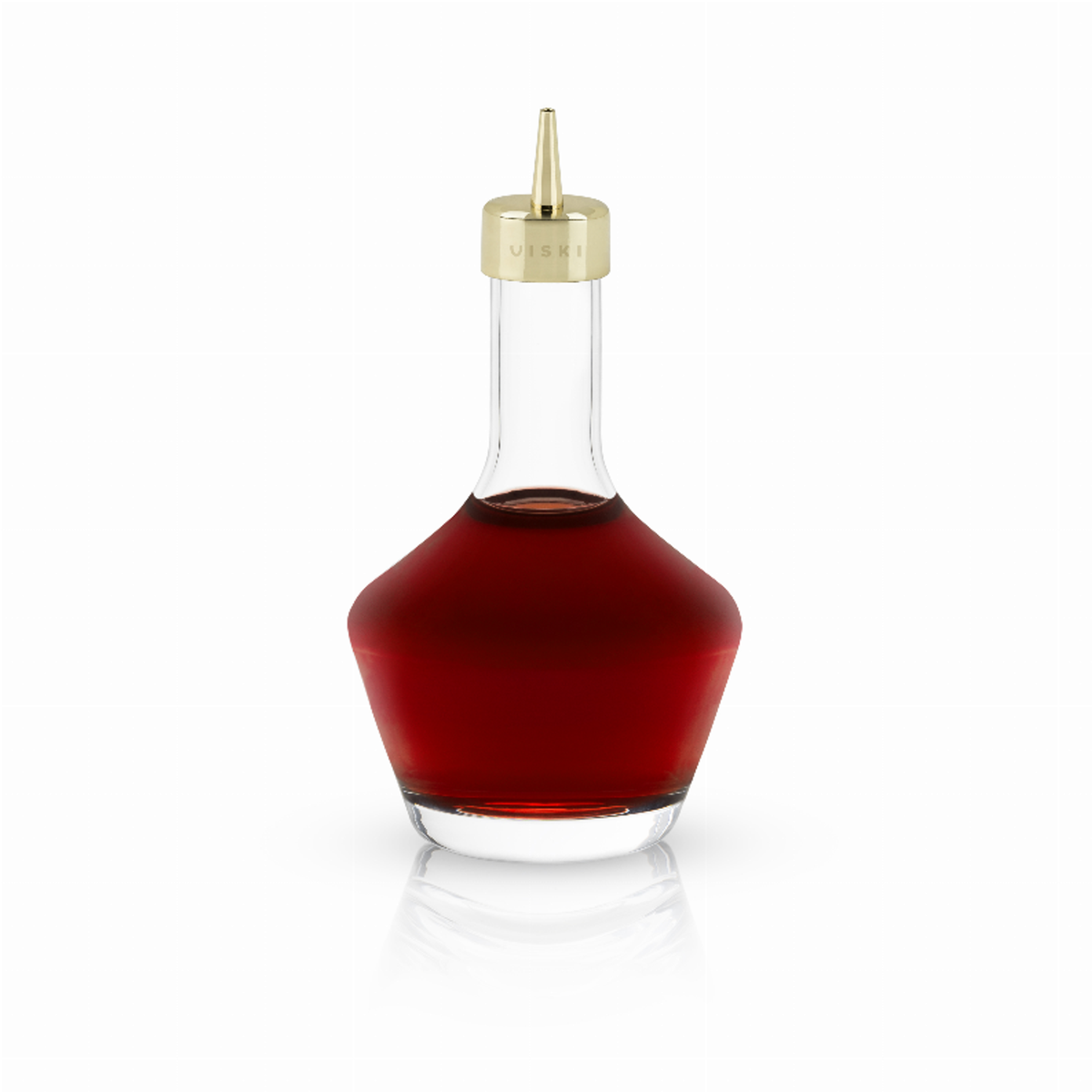 Bitters Bottle with Gold Dasher Top by Viski, 3 oz