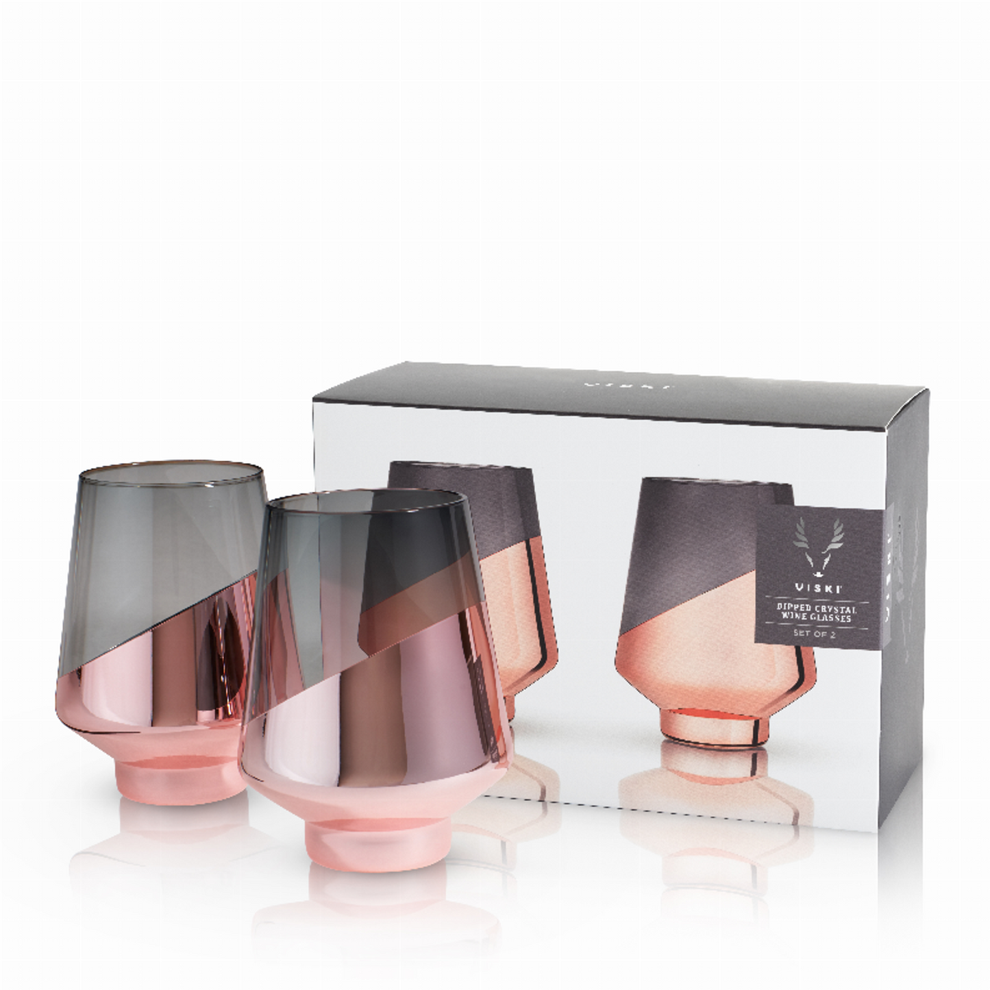 Dipped Crystal Stemless Wine Glasses by Viski