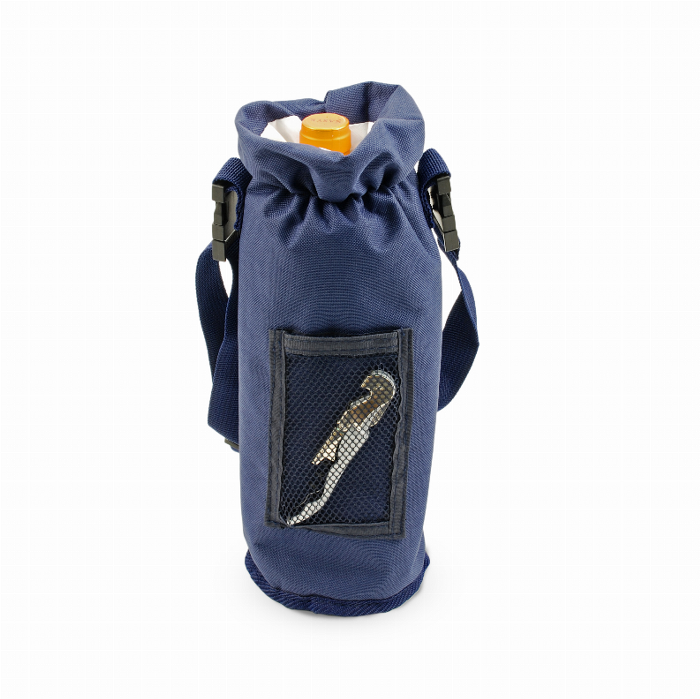 True Grab & Go Insulated Wine Bottle Carrier, Blue
