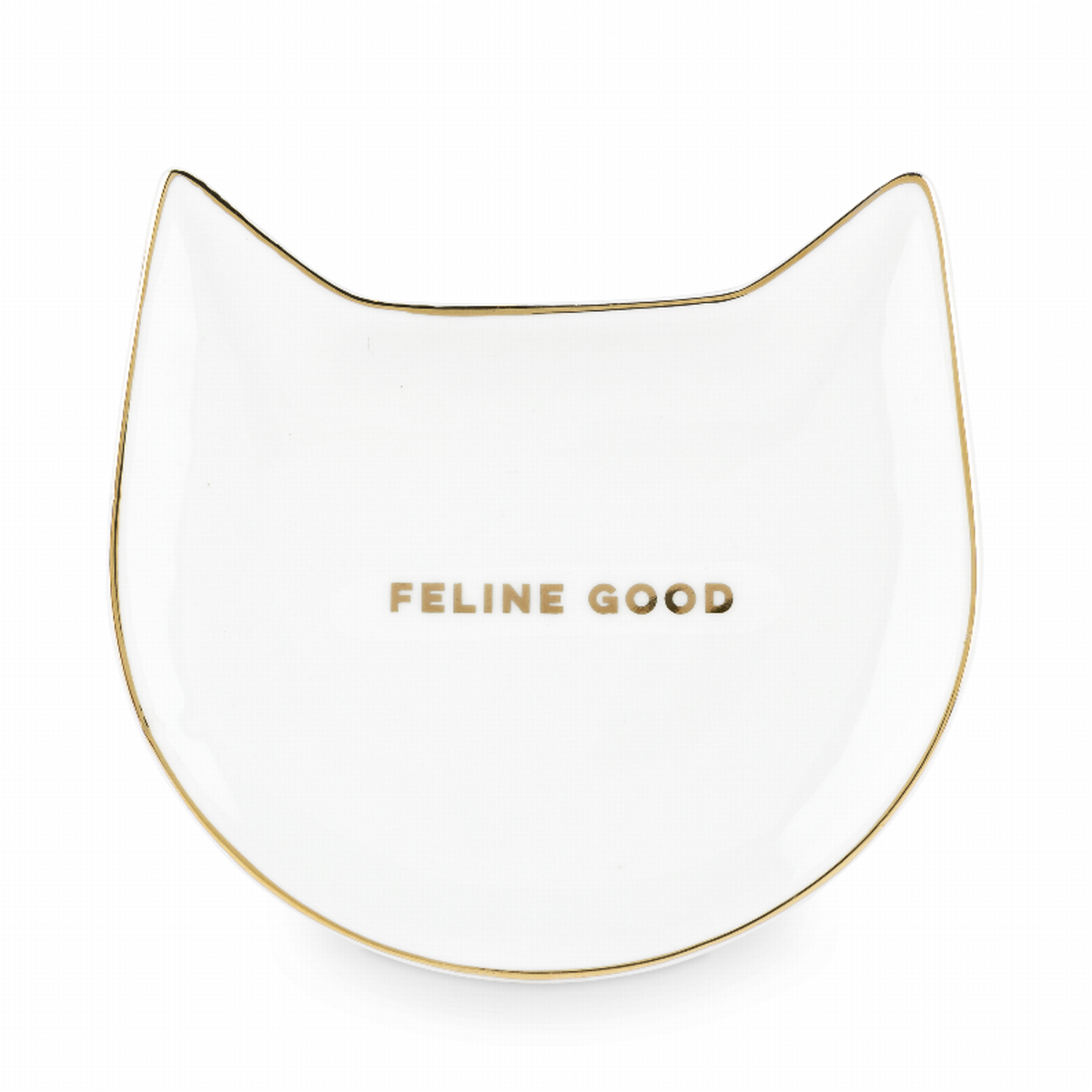Feline Good White Cat Tea Tray by Pinky Up
