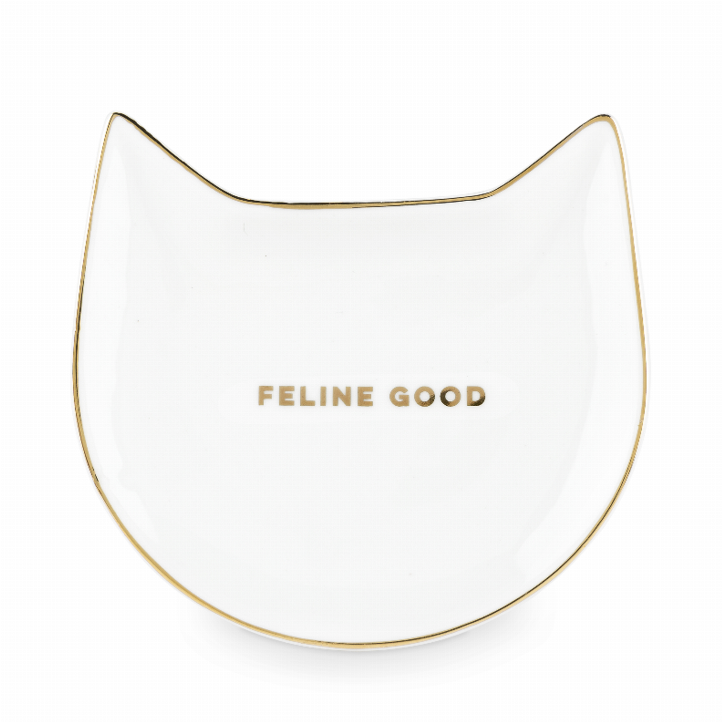 Feline Good White Cat Tea Tray by Pinky Up