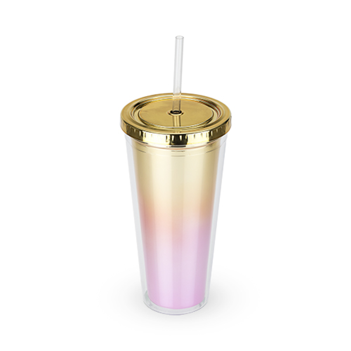 Metallic Ombre Drink Tumbler in Bougainvillea by Blush