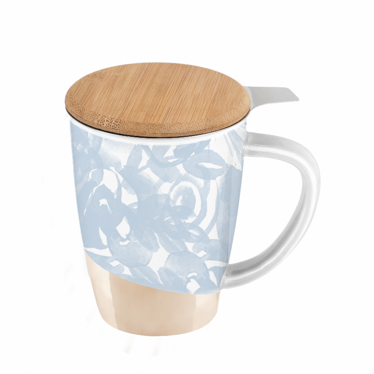 Bailey Dusty Blue Ceramic Tea Mug and Infuser
