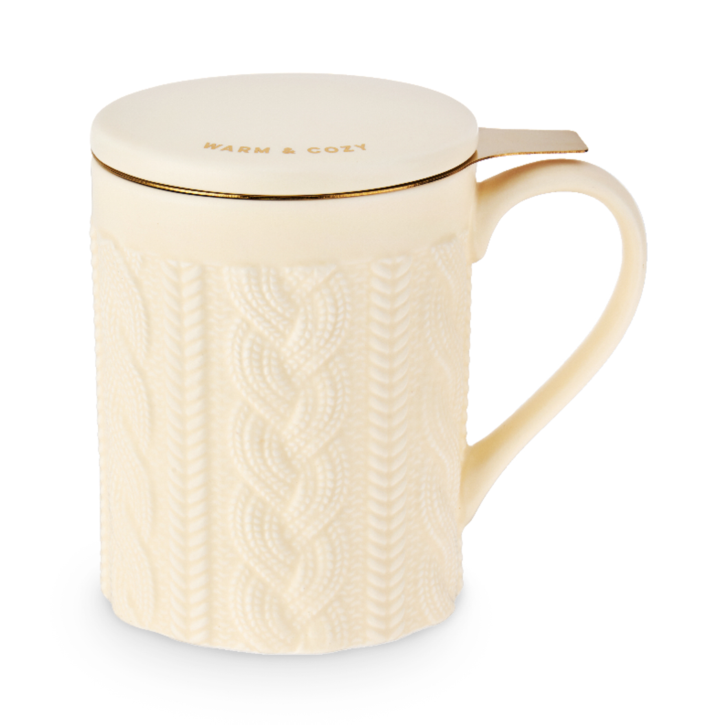 Annette Knit Ceramic Tea Mug & Infuser by Pinky Up