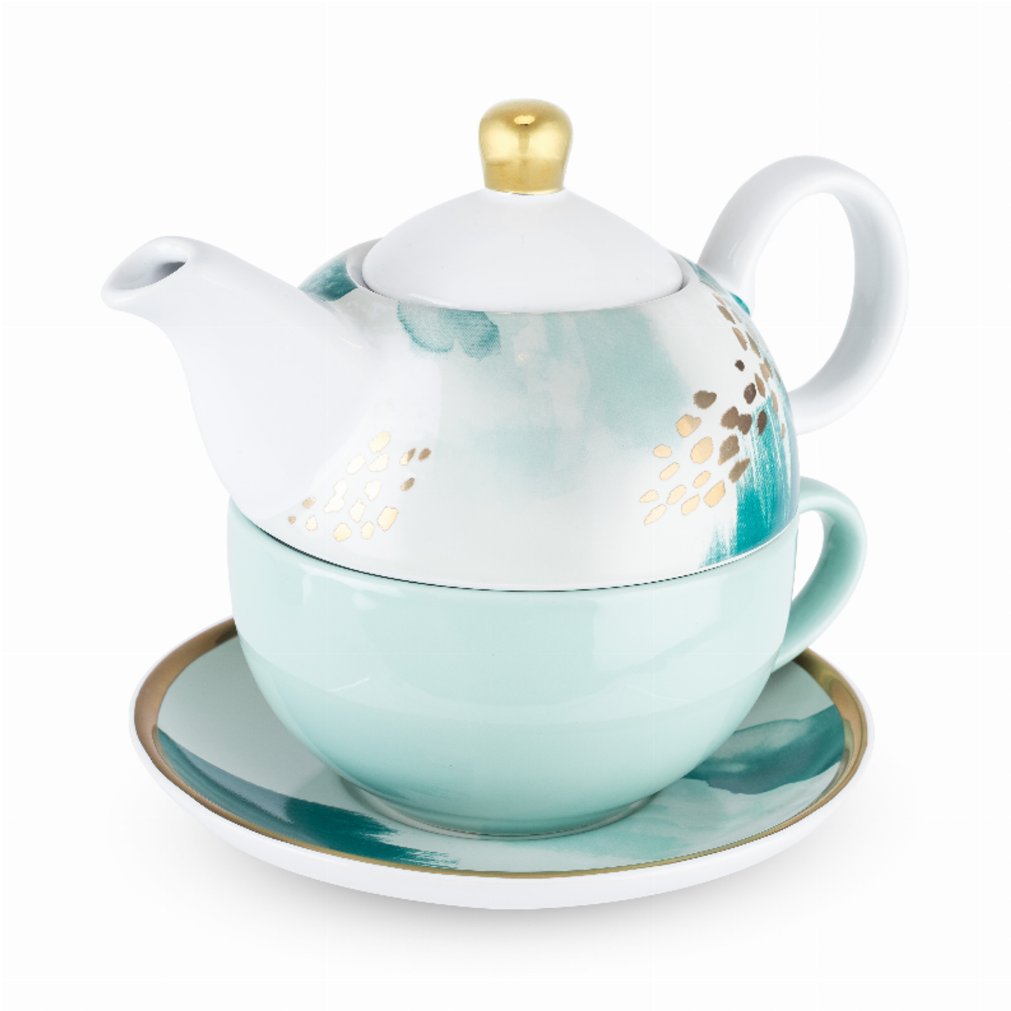 Addison Mint Abstract Tea for One Set by Pinky Up