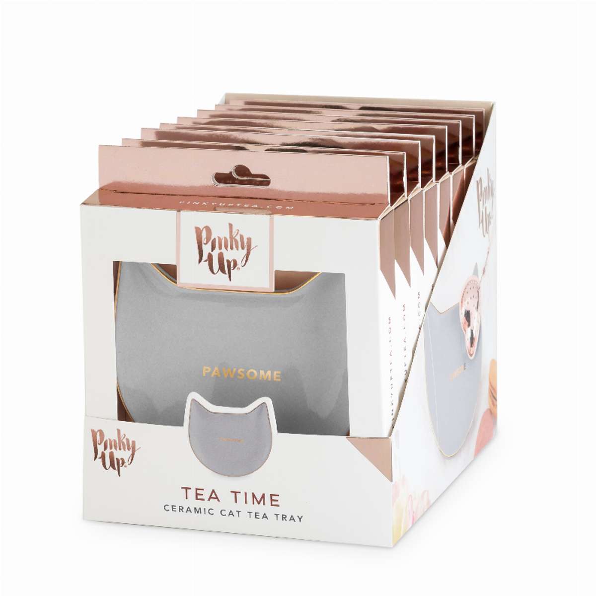 Pawsome Grey Ceramic Tea Tray