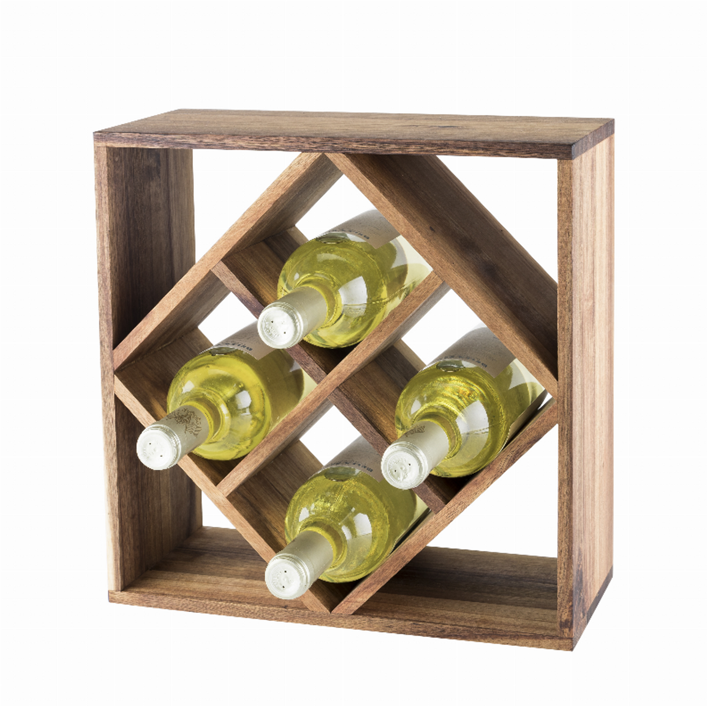 Twine Acacia Wood Lattice Wine Rack
