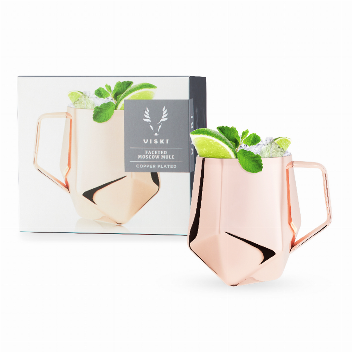 Faceted Copper Moscow Mule Mug by Viski