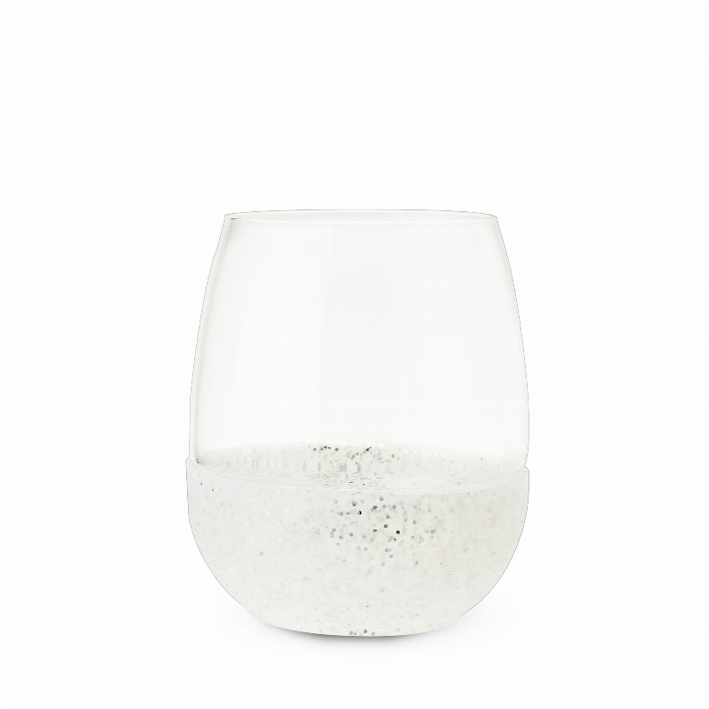 Glimmer Glitter Silicone Wrapped Stemless Wine Glass