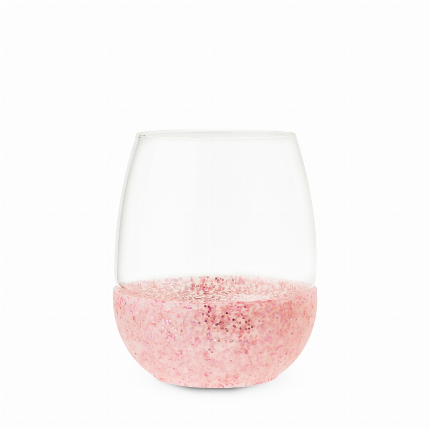 Glimmer Glitter Silicone Wrapped Stemless Wine Glass