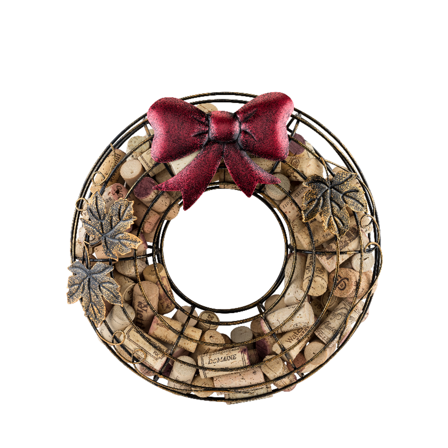 Holiday Wreath Wine Cork Holder