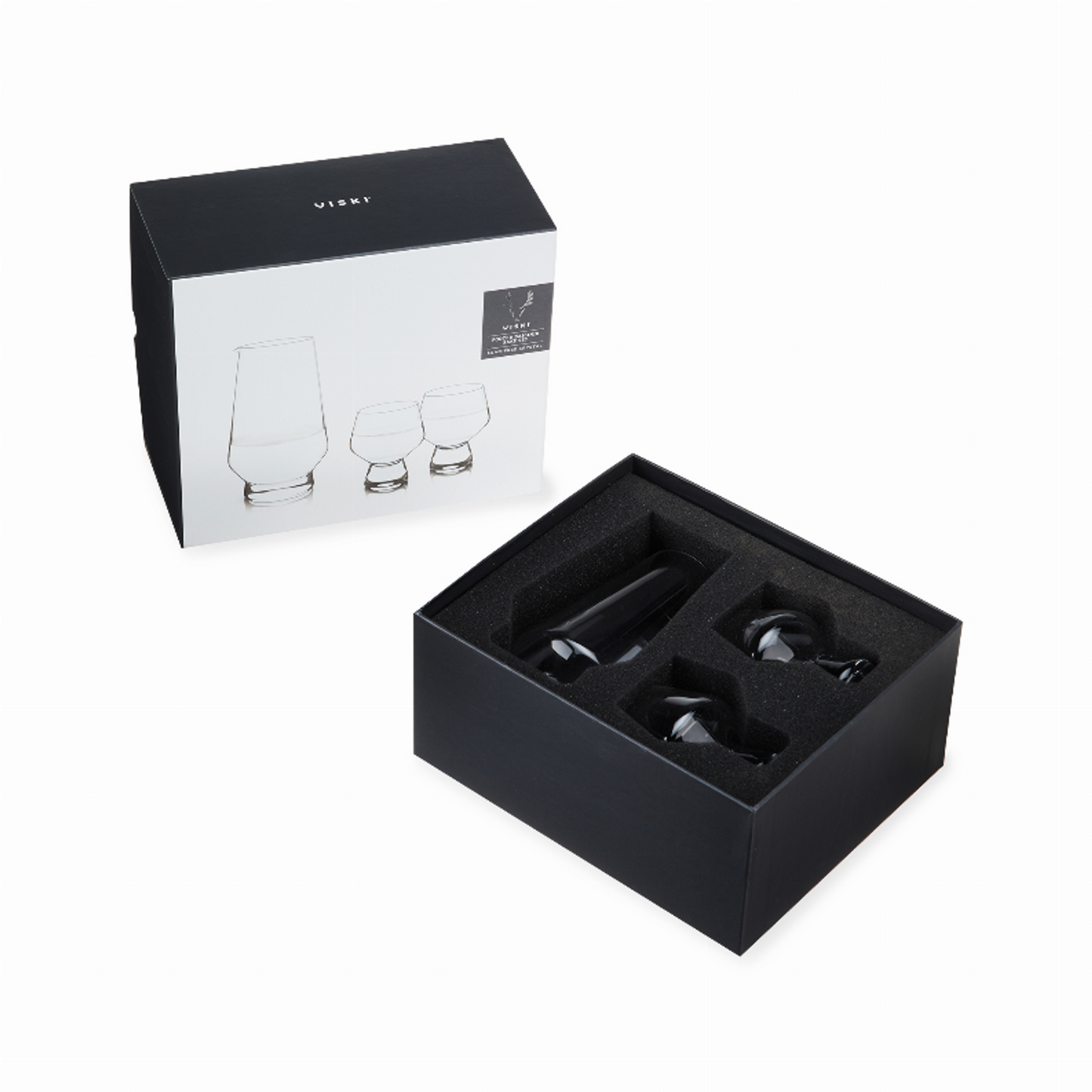 Viski 3-Piece Footed Crystal Daiginjo Sake Set