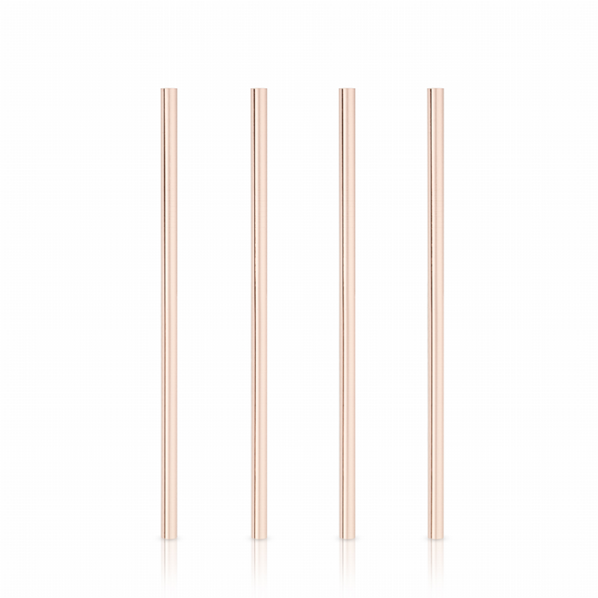 Wide Copper Cocktail Straws by Viski, Set of 4