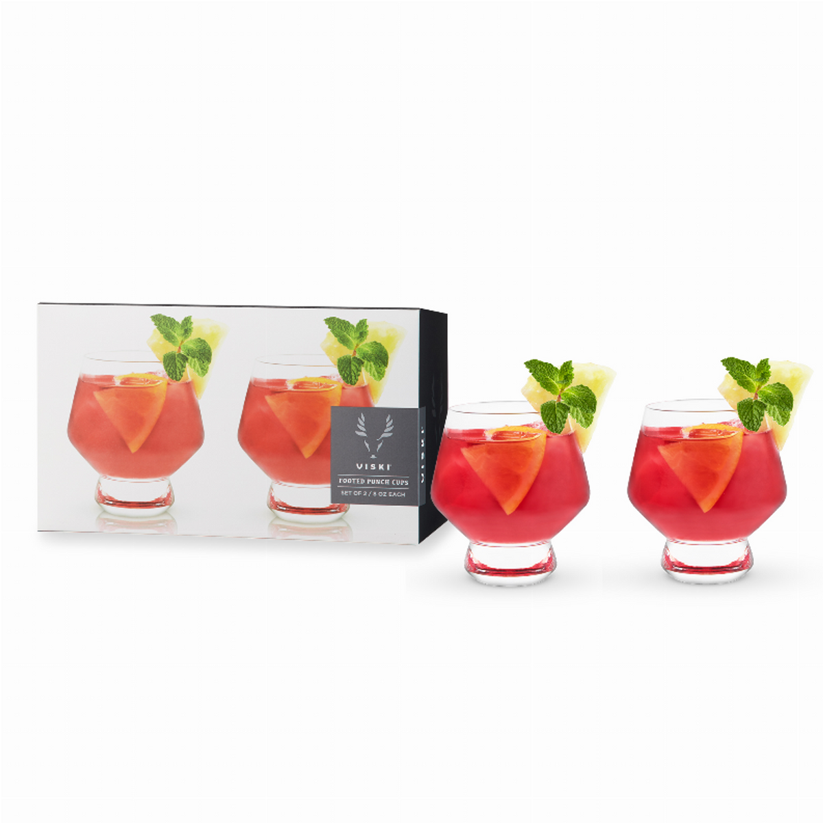 Footed Crystal Punch Cups by Viski