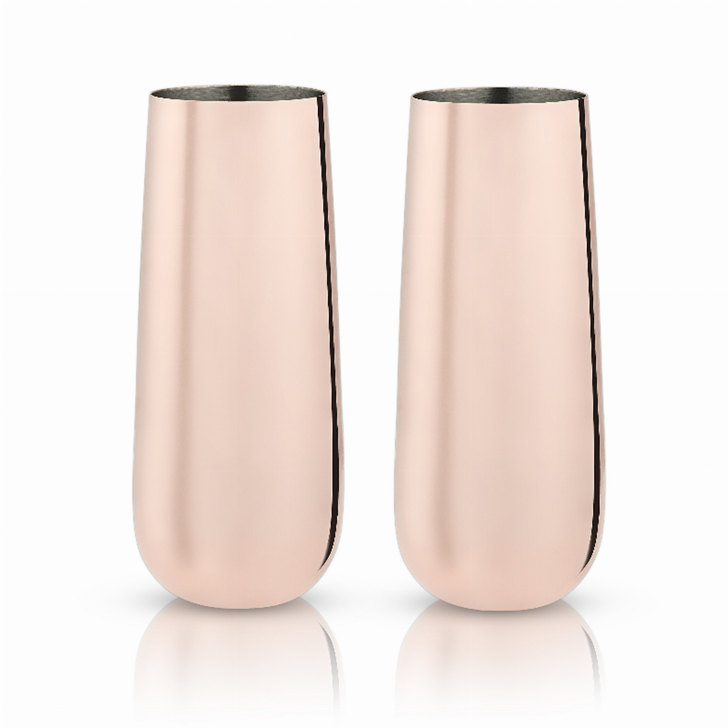 Copper Stemless Champagne Flutes by Viski