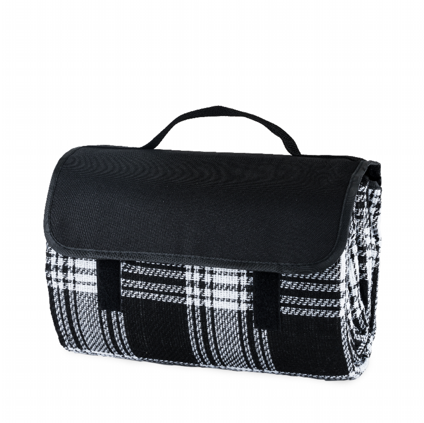 True Dine Picnic Blanket, Black Plaid