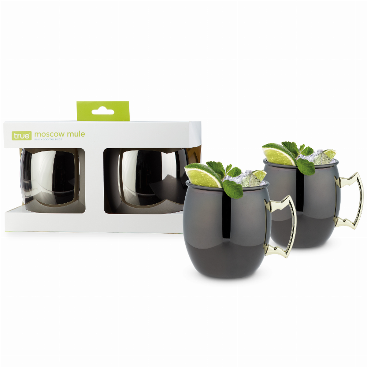 Moscow Mule Mugs with Gold Handles by True, Set of 2