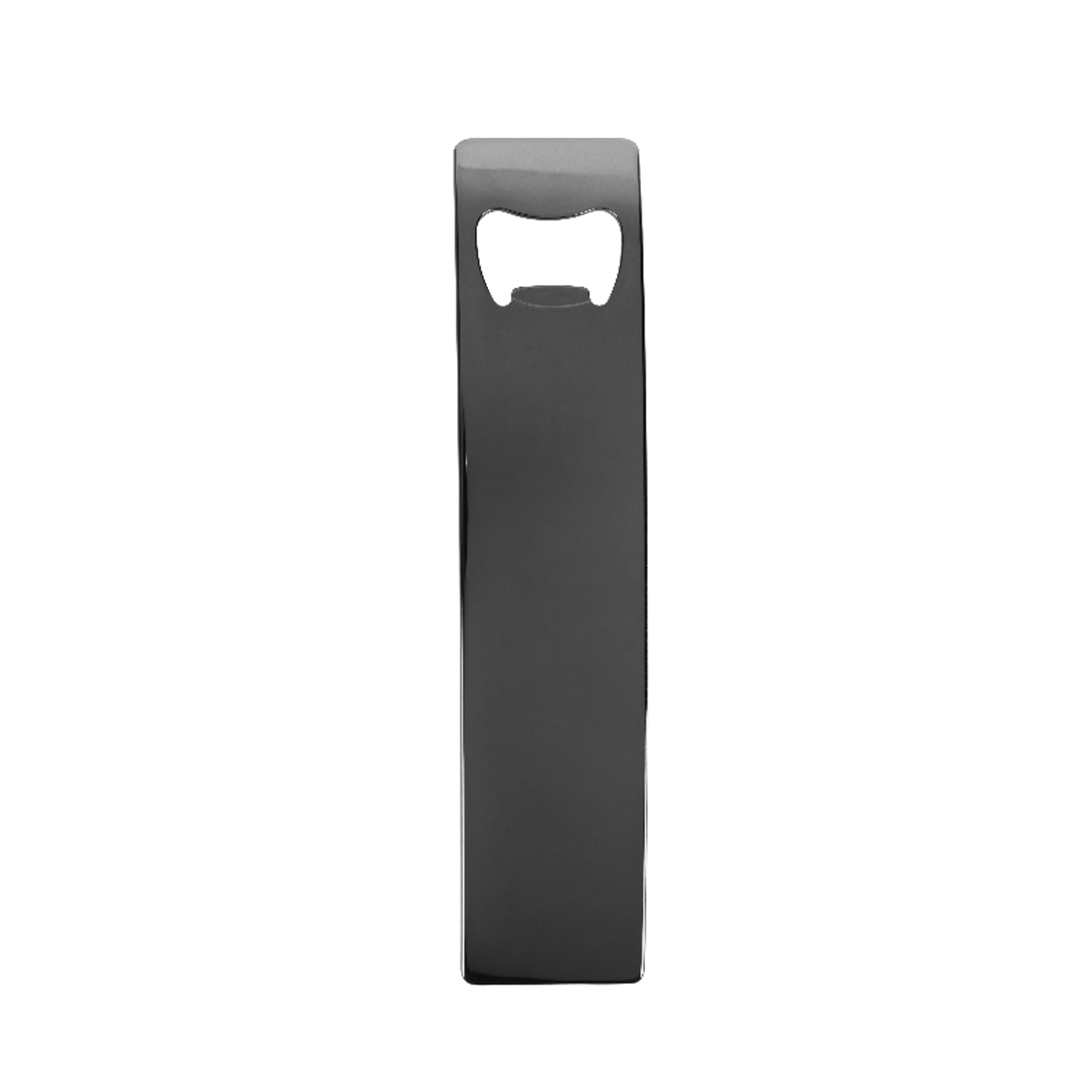 Luster Black Stainless Steel Bottle Opener by True