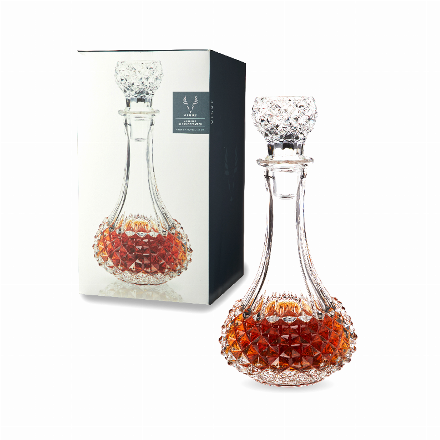 Viski Studded Glass Decanter