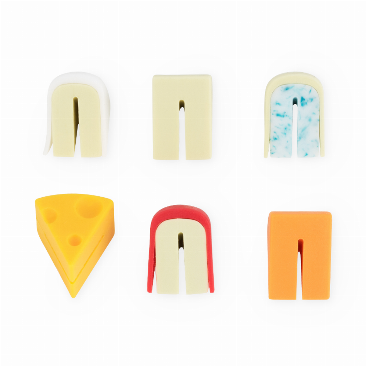 Truezoo Cheese, Please Drink Charms, Set of 6