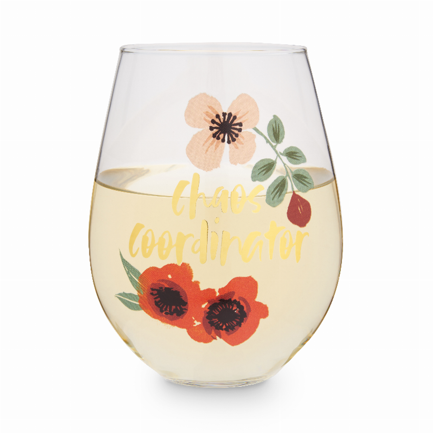 Chaos Coordinator Stemless Wine Glass by Blush, 30 oz