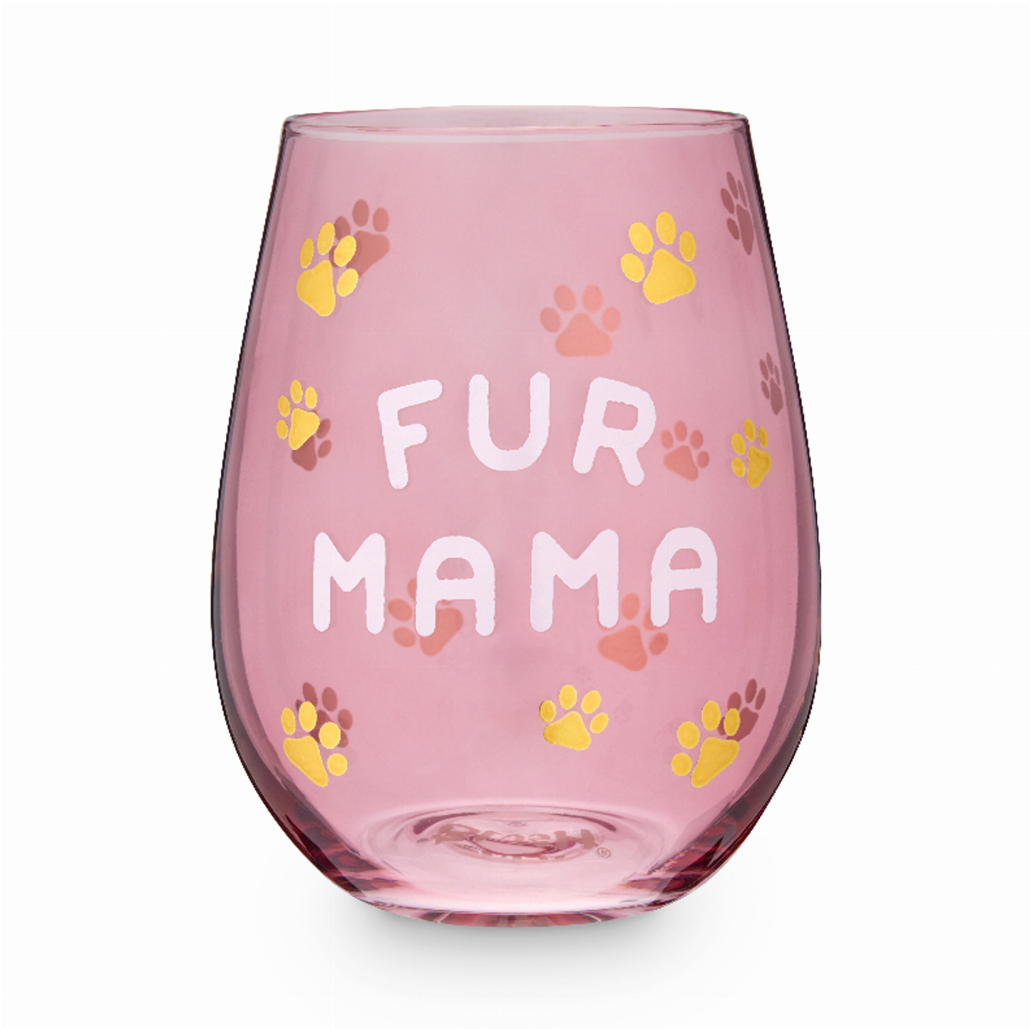 Fur Mama Stemless Wine Glass by Blush, 20 oz